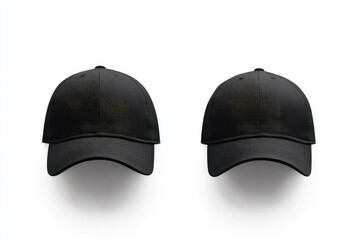 Fototapeta premium Front and Back View of Black Cap Showcase