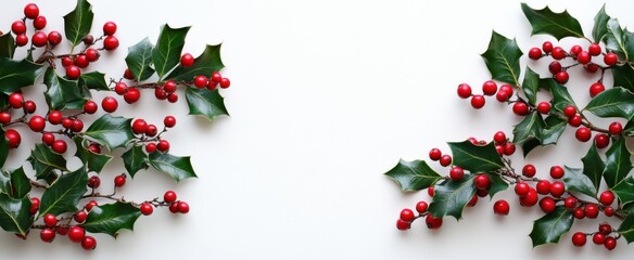 Fototapeta premium The Festive Holly Berry Arrangement