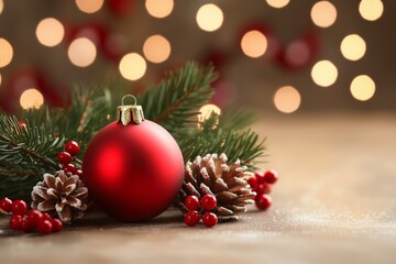 Obraz premium Christmas Season Background with Bauble Balls