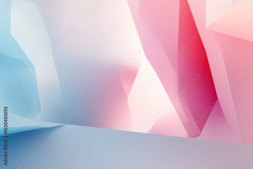 Poster soft geometric background with gentle color blend