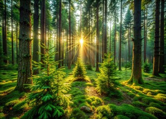 In the enchanting fir tree forest, nature reveals its resilience and breathtaking beauty, inviting all who enter to cherish the serenity and majesty surrounding them.