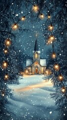 Fototapeta premium Silent Night, Christmas lights