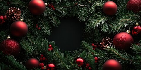 Festive Christmas Wreath Decoration