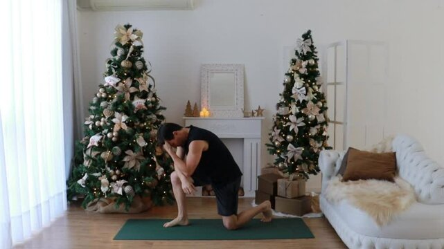 homem desanimado no natal 