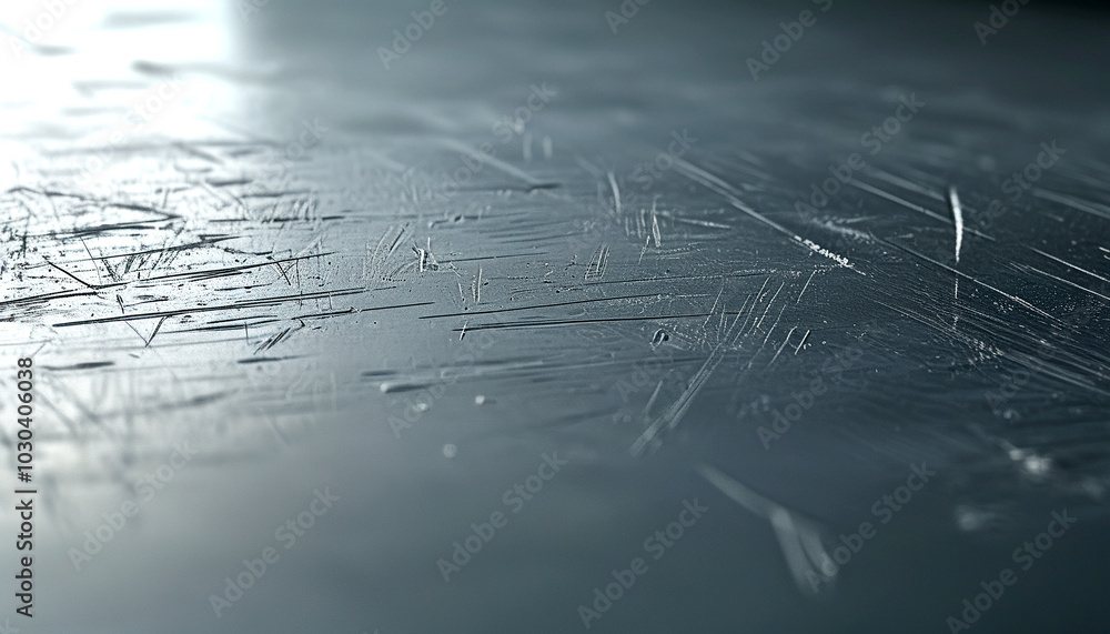 Poster intricate patterns on a polished metal surface captured in soft lighting