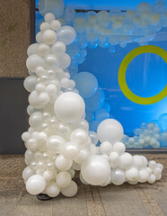 Satin White Cloud Like Latex Balloons Party Decor at Street