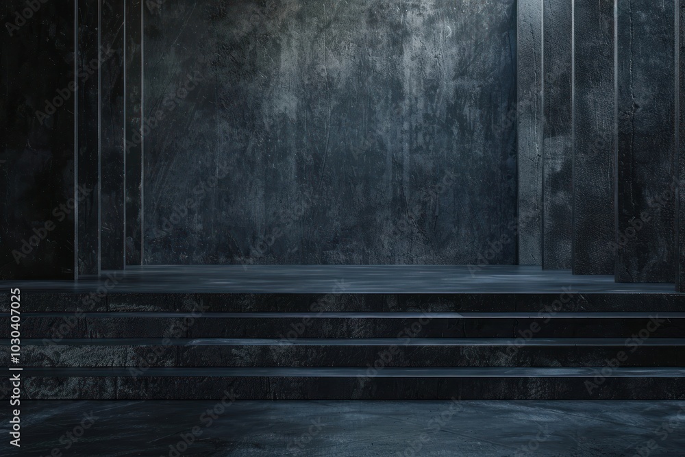 Poster empty studio stage architecture backgrounds staircase.