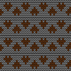 Knitting with beautiful patterns is used in winter clothes.