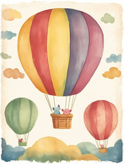 hot air balloon in the sky