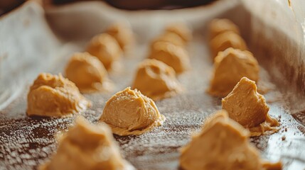 Peanut Butter Blossoms on Baking Sheet