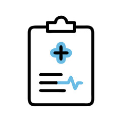 Obraz premium Medical Records Clipboard Icon