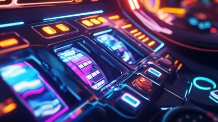 Obraz premium Artificial Intelligence generates personalized dreamlike casino game interface