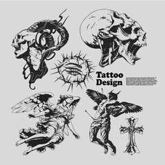 set of hand drawn illustrations