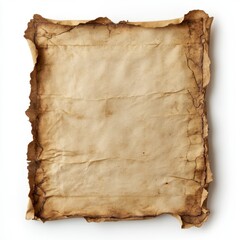 Aged, burnt-edged parchment with textured surface, ideal for vintage projects or backgrounds