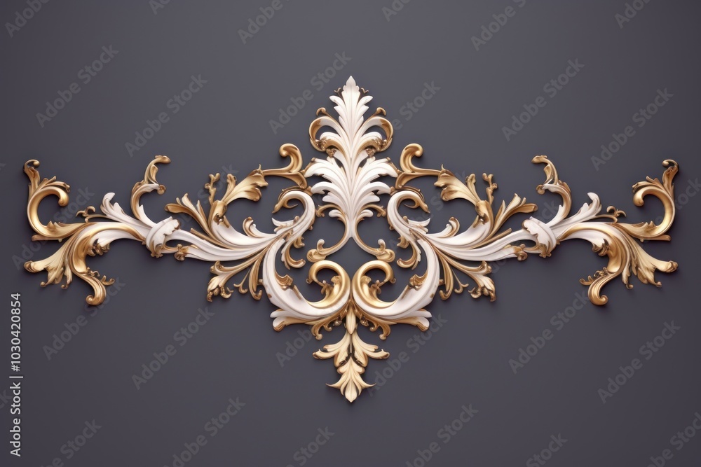 Canvas Prints Rococo ornament frame graphics jewelry pattern.