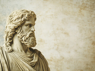 Naklejka premium Greek ancient statue wallpaper