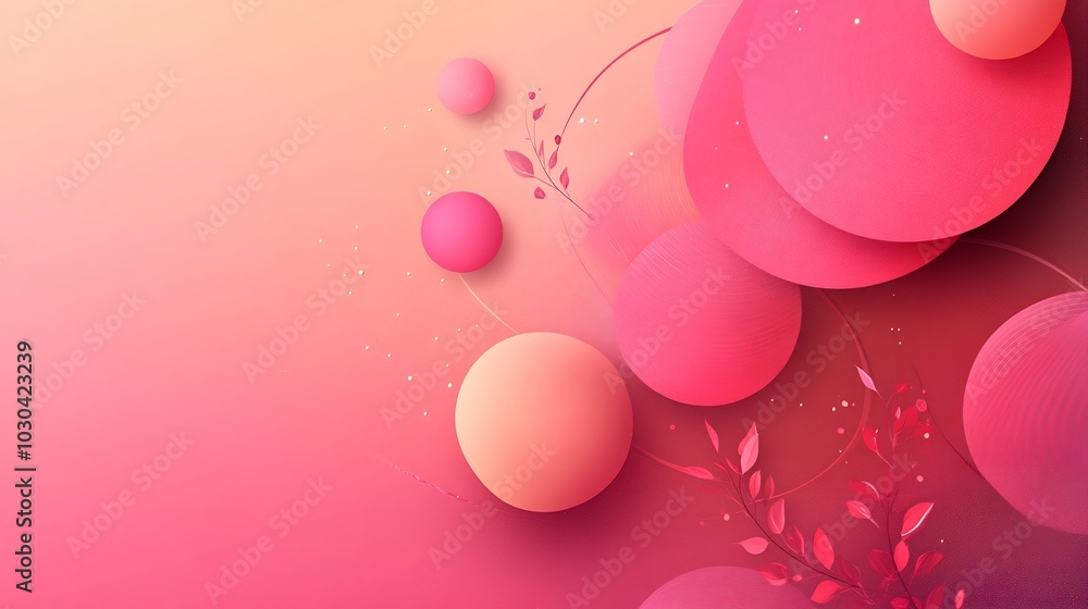 Poster simple international women's day banner abstract geometric patterns in shades of pink clean backgrou