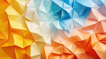 Colorful Origami Paper as Abstract Geometric Wallpaper Design.