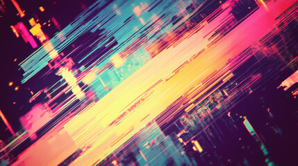 Vibrant neon light trails create a dynamic sense of speed in a cyberpunk-inspired digital landscape