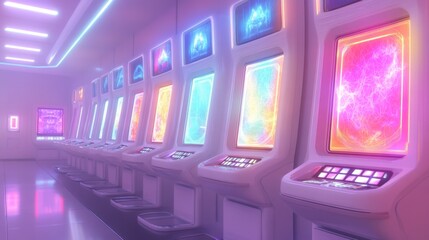 Minimalist neural slot machine with thoughtcontrolled gameplay and brainwave visuals