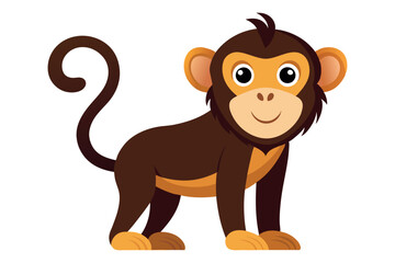 Cute Monkey Vector Illustration
