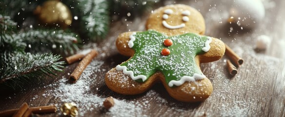 The Gingerbread Man in Snow