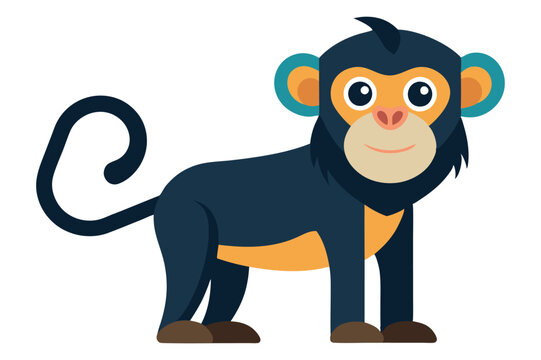Cute Monkey Vector Illustration