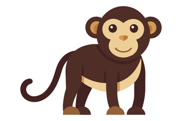 Cute Monkey Vector Illustration