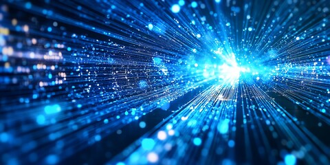 Binary tunnel background , Technology concept. High Tech Background.