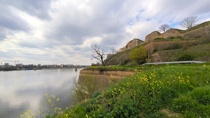 Obraz premium Petrovaradin Fortress and it's surroundings in bright spring day