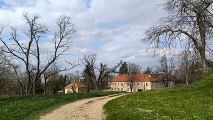 Obraz premium Petrovaradin Fortress and it's surroundings in bright spring day