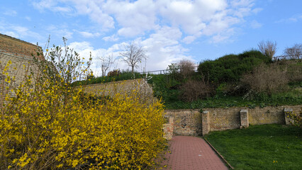 Fototapeta premium Petrovaradin Fortress and it's surroundings in bright spring day
