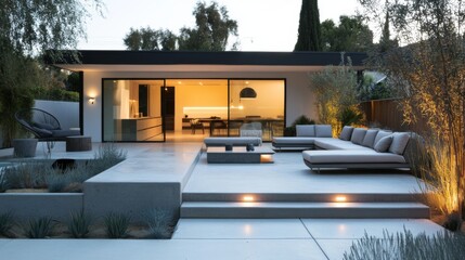 Obraz premium Modern Outdoor Living Space with Elegant Design