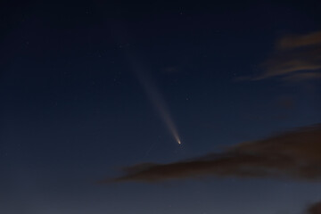 Comet C/2023 A3 (Tsuchinshan-ATLAS) soars across the evening sky over Ottawa, Canada October 14, 2024 © Jim Cumming
