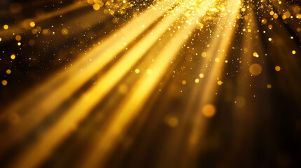 Golden rays of light illuminate a magical atmosphere during a serene evening event