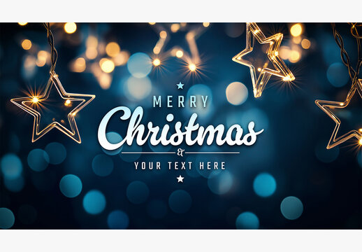 Christmas Card Mockup With Editable Greetings Text. Generative Ai