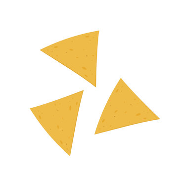 recommend clip art: Nachos chip vector. Tortilla chips or nachos tortillas flat vector color icon.