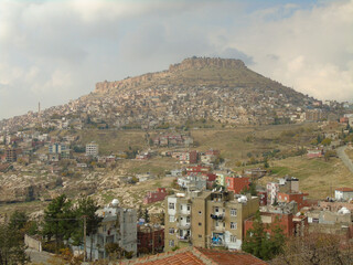 View of the hilltop town of Mardin in Eastern Turkey