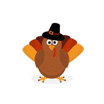 Thanksgiving turkey cartoon style. 