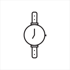 Watch icon outline vector