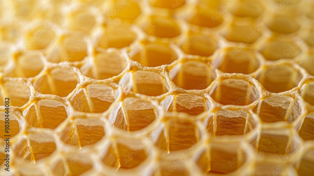 Poster a detailed image shows the fine honeycomb pattern of a beeswax wrap giving a sense of depth and dime