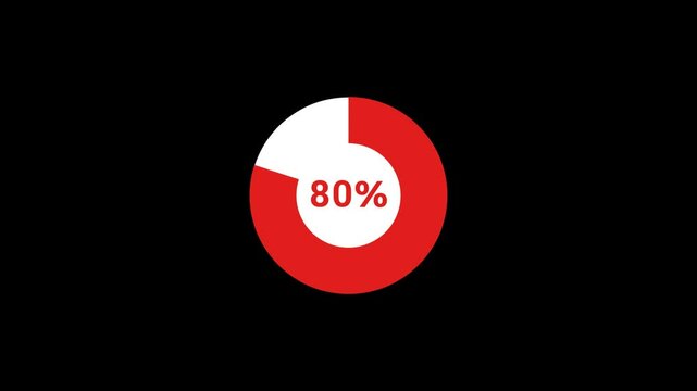80 Percent Piechart Animation 
