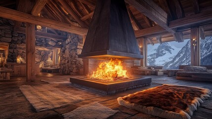Rustic Glow, Cozy fireplaces