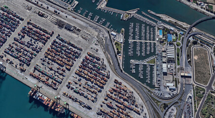 Valencia Port Aerial View, Mediterranean Hub in Spain