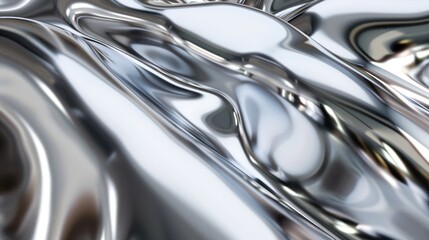 Abstract Silver Liquid
