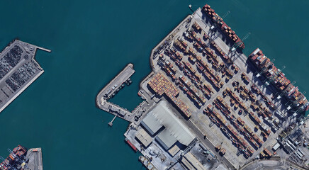 Valencia Port Aerial View, Mediterranean Hub in Spain