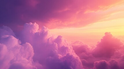 Obraz premium Bold mix of twilight colors from rich purples to soft pinks, forming a fantastical sky collage.