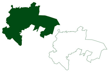 Atenango del Rio municipality (Free and Sovereign State of Guerrero, Mexico, United Mexican States) map vector illustration, scribble sketch Atenango del R&iacute;o map