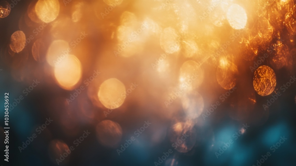 Aufkleber soft glowing bokeh background with warm tones
