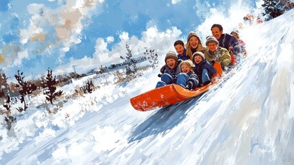 Frozen Joyride, Sledding